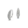 14K White Gold Diamond Hoop Earrings, 4.56g