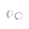 14K White Gold Diamond Hoop Earrings, 4.56g