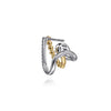 Gabriel 14K White Yellow Gold Bujukan Diamond J Hoop Stud Earrings EG15312M45JJ