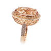 14K Rose Gold Diamond Morganite Ring