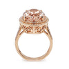 14K Rose Gold Diamond Morganite Ring