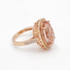 14K Rose Gold Diamond Morganite Ring