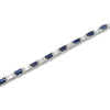 14K White Gold Diamond Sapphire Bracelet 1002488226