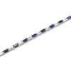 14K White Gold Diamond Sapphire Bracelet 1002488226