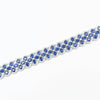 18K White Gold Diamond and Blue Sapphire Bracelet, 38.43g