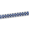18K White Gold Diamond and Blue Sapphire Bracelet, 38.43g
