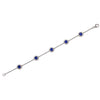 14K White Gold Diamond Sapphire Bracelet
