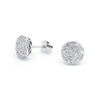 14K White Gold Diamond Stud Earrings, 2.88g