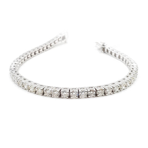 14K White Gold Diamond Tennis Bracelet (7.75 Ct. T.W.)