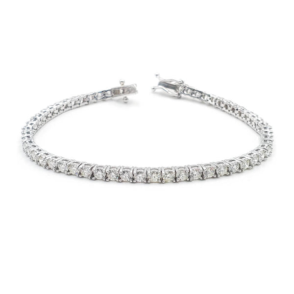 14K White Gold Diamond Tennis Bracelet