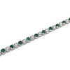 18K White Gold Emerald Diamond Bracelet BC044489-118 - 1002498657