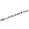 18K White Gold Emerald Diamond Bracelet BC044489-118 - 1002498657