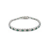 18K White Gold Emerald Diamond Bracelet BC044489-118 - 1002498657