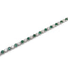 18K White Gold Emerald Diamond Bracelet BC044489-118 - 1002498657