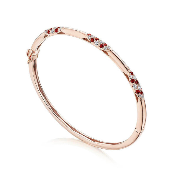 Tacori Crescent Eclipse Bangle, Pulse Diamond & Ruby, 3.25mm FB668DRBPK-M