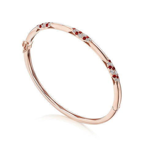 Tacori Crescent Eclipse Bangle, Pulse Diamond & Ruby, 3.25mm FB668DRBPK-M