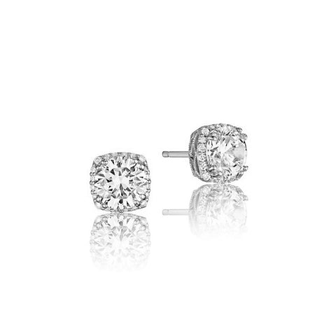 Tacori Dantela Bloom Diamond Stud Earrings FE6438FW