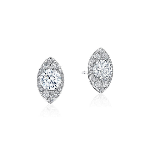 Tacori 18K White Gold Marquise Bloom Diamond Earring FE811RDMQ65