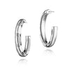 Tacori Crescent Eclipse Silver Chunky Hoop FE931SV