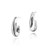 Tacori Crescent Eclipse Silver Small Tapered Hoop Earrings FE935SV