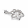 18K White Gold Diamond Star of David Pendant Necklace