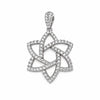 18K White Gold Diamond Star of David Pendant Necklace