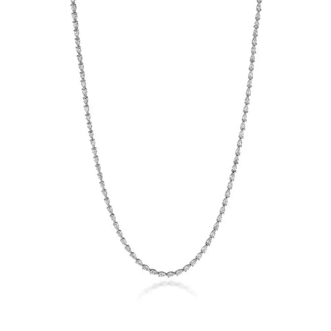 Tacori 18K White Gold Pear Diamond Tennis Necklace FN66916