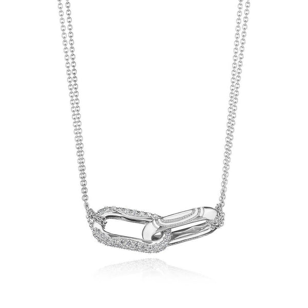 Tacori Crescent Eclipse Double Link Diamond Pendant FN84417