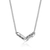 Tacori Crescent Eclipse Silver Large Double Link Pendant FN946SV17