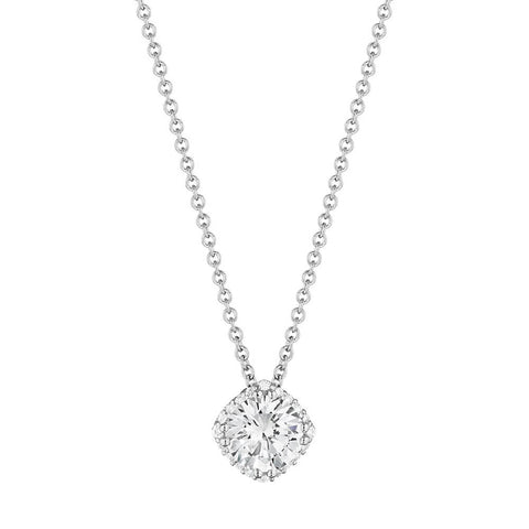 Tacori 18K White Gold Dantela Bloom Diamond Necklace FP64365