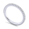 Gabriel & Co. Avignon 14K White Gold French Pave Diamond Wedding Band 0.35 ct AN14229W44JJ