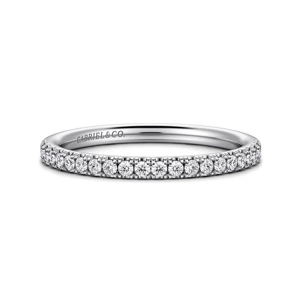 Gabriel & Co. 14K White Gold Diamond Wedding Band WB16566R6W44JJ