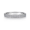 Gabriel & Co. 14K White Gold Micro Pave Channel Diamond Wedding Band AN7643W44JJ