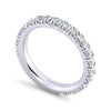 Gabriel & Co. 14K White Gold French Pave Diamond Wedding Band AN14231W44JJ