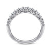 Gabriel & Co. Soire Curved 14K White Gold Shared Prong Diamond Wedding Band AN10959W44JJ