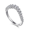 Gabriel & Co. Soire Curved 14K White Gold Shared Prong Diamond Wedding Band AN10959W44JJ