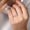 Gabriel & Co. Soire Curved 14K White Gold Shared Prong Diamond Wedding Band AN10959W44JJ