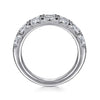 Gabriel 14K White Gold Emerald Cut Diamond Anniversary Band AN16655W43JJ