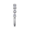 Gabriel 14K White Gold East West Prong Set Pear Shape Diamond Anniversary Band AN16733W44JJ