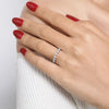Gabriel 14K White Gold East West Prong Set Pear Shape Diamond Anniversary Band AN16733W44JJ