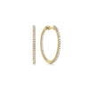 Gabriel 14K Yellow Gold French Pave 20mm Round Inside Out Diamond Hoop Earrings EG13460Y45JJ