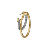 Gabriel 14K White Yellow Gold Diamond Three Row J Hoop Stud Earrings EG15353M45JJ