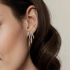 Gabriel 14K White Yellow Gold Diamond Three Row J Hoop Stud Earrings EG15353M45JJ