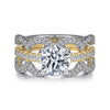 Gabriel 14K White-Yellow Gold Round Diamond Engagement Ring ER15534R6M44JJ