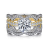 Gabriel 14K White-Yellow Gold Round Diamond Engagement Ring ER15534R6M44JJ