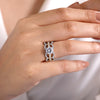 Gabriel 14K White-Yellow Gold Round Diamond Engagement Ring ER15534R6M44JJ