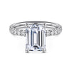 Gabriel & Co. 14K White Gold 1/2 Way Emerald Cut Diamond Engagement Ring ER16572E12W44JJ