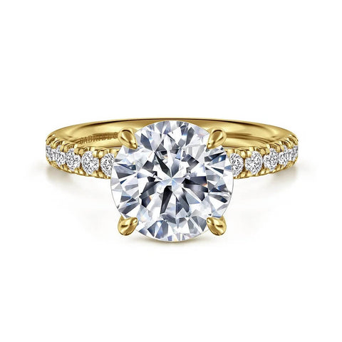Gabriel & Co. 14K Yellow Gold 1/2 Way Round Diamond Engagement Ring ER16572R12Y44JJ