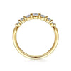 Gabriel 14K Yellow Gold Graduating Single Prong Diamond Band Ring LR51740Y45JJ