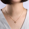 Gabriel 14K Yellow Gold Twisted Rope Clover Pendant Necklace with Diamond Petals NK5954Y45JJ